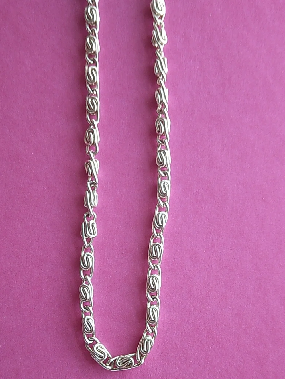 Vintage Germany Snail Link Chain Necklace 16
